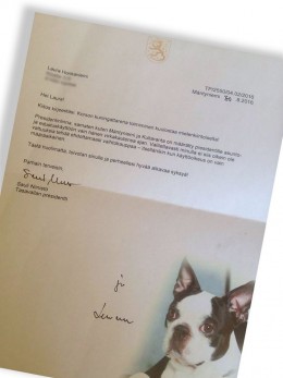 письмо президента Финляндии Юле